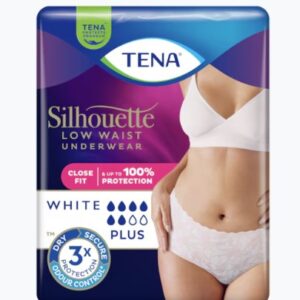 Majtki TENA Silhouette Plus White M 12szt z niskim stanem